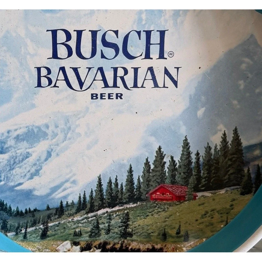Vintage‎ 1960's Metal Busch Bavarian Bar Tray 13